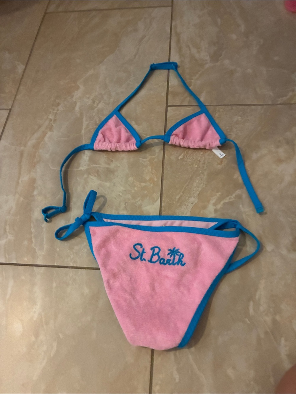 MC2 Saint Barth Pink and Blue Kids Bikini Set never worn